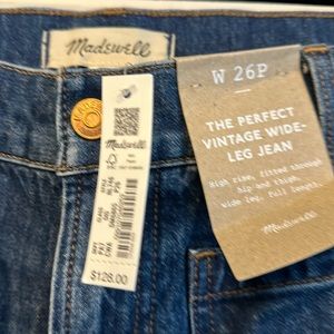Madewell Perfect Vintage Wide Leg Jeans 26p